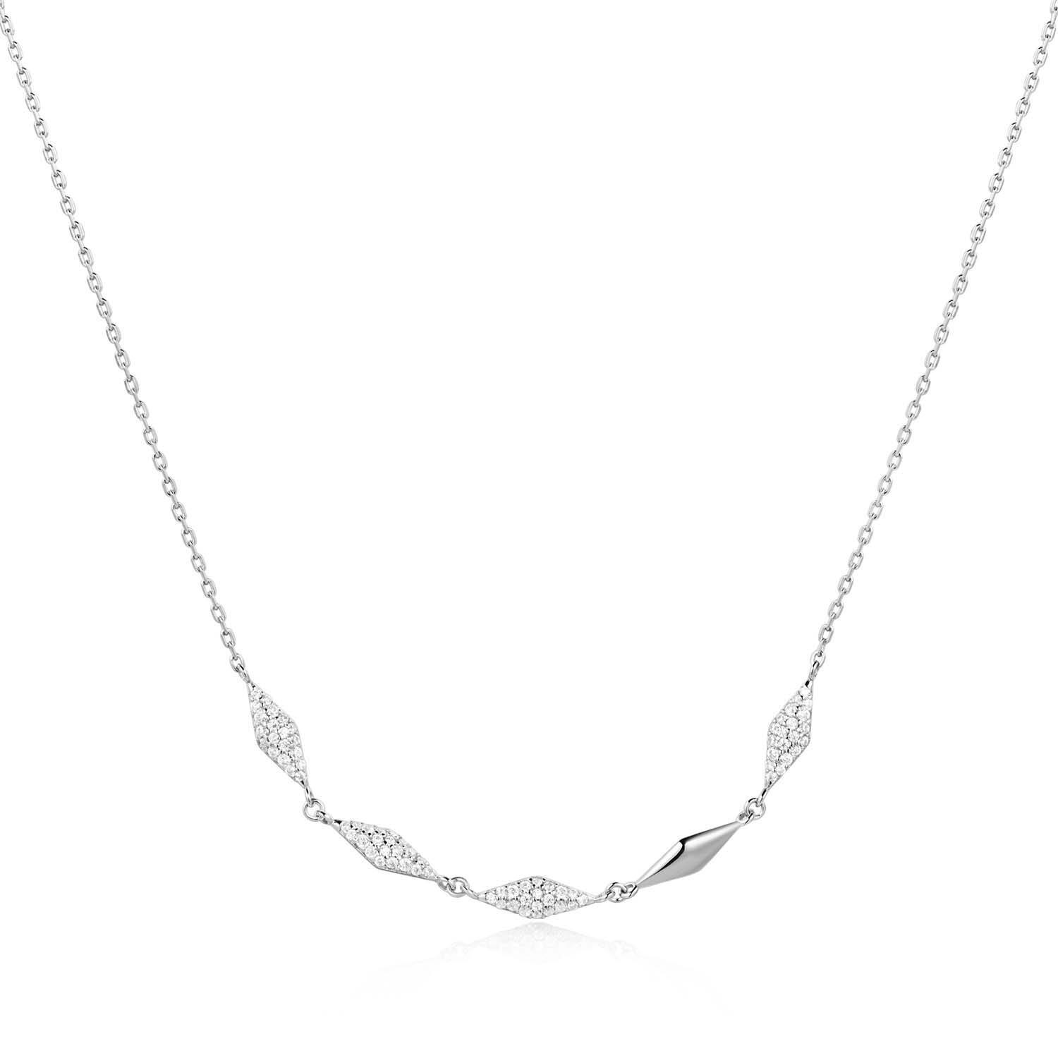  Dusk Divas - Silver / Rhodium plated - Zirconia - 45cm